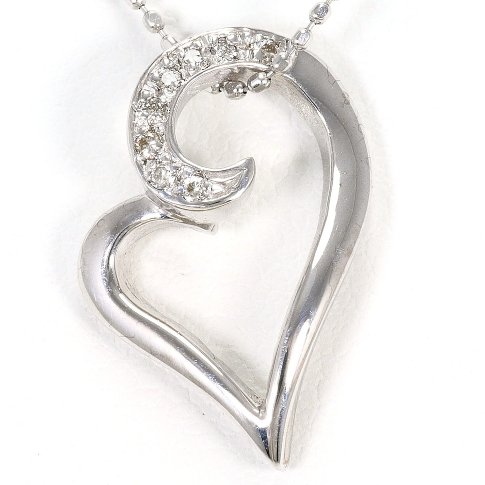 VINTAGE 10k Silver Diamond Necklace